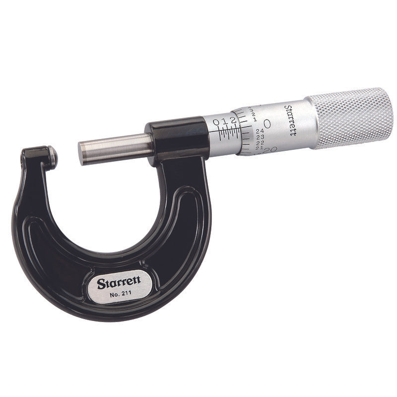 Starrett - Micrometer 0-1in Range .001in Grad Carbide Anvil/spindle | 211xp