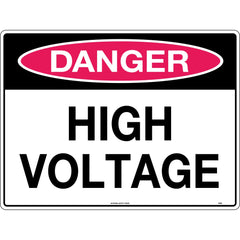 Uniform Safety Signs - 600x400mm - Poly - Danger High Voltage | 215LP