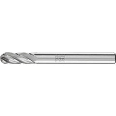 PFERD - Dia. 6.35 x 15.9mm Tungsten Carbide High-Performance Burr Alu Cylindrical with Radius End Wrc Shank Dia. 6.35mm for Aluminium/Non-Ferrous Metals | 21724395
