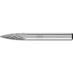 PFERD - Dia. 6.35 x 15.9mm Tungsten Carbide Burr Pointed Tree Spg Shank Dia. 6.35mm Z3P Universal Medium Cross Cut | 21724782