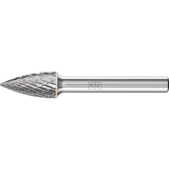 PFERD - Dia. 9.5 x 19mm Tungsten Carbide Burr Pointed Tree Spg Shank Dia. 6.35mm Z3P Universal Medium Cross Cut | 21724802