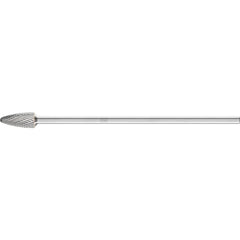 PFERD - Dia. 12.7 x 25.4mm Tungsten Carbide Burr Tree Shape with Radius End Rbf Shank Dia. 6.35 x 150mm Z3P Universal Medium Cross Cut | 21726062