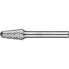 PFERD - Dia. 9.9 x 30.3mm Tungsten Carbide High-Performance Burr Allround Tree Shape with Radius End Kel Shank Dia. 6.35mm Universal Coarse | 21728003