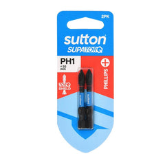 Sutton Tools - 150mm Screwdriver Bit S200 Supatorq Phillips Ph1 2Pk | S200H02G01
