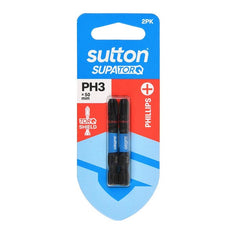 Sutton Tools - 50mm Screwdriver Bit S200 Supatorq Phillips Ph3 2Pk | S200H02B03