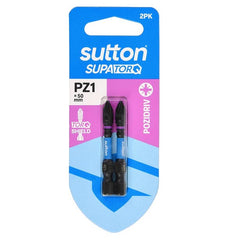 Sutton Tools - 50mm Screwdriver Bit S202 Supatorq Pozidriv Pz1 2Pk | S202H02B01
