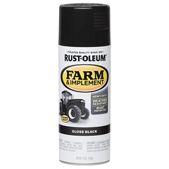 Rust-Oleum  - Farm & Implement Gloss Black - Spray 340g | 280123