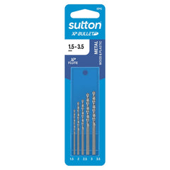 Sutton Tools - 1.5-5mm Drill D220 Smr5B Jobber HSS XP Bullet Ref Set 5Pc | D220SMR5B