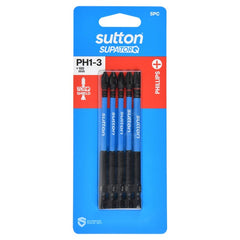 Sutton Tools - 100mm Screwdriver Bit S200 Supatorq Phillips Set Ph1-3 5Pc | S200S05E03