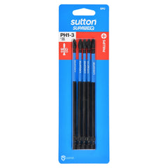 Sutton Tools - 150mm Screwdriver Bit S200 Supatorq Phillips Set Ph1-3 5Pc | S200S05G03