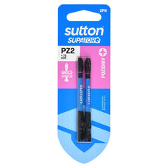 Sutton Tools - 75mm Screwdriver Bit S202 Supatorq Pozidriv Pz2 2Pk | S202H02D02