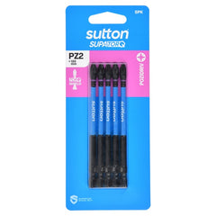 Sutton Tools - 150mm Screwdriver Bit S202 Supatorq Pozidriv Pz2 5Pk | S202H05G02