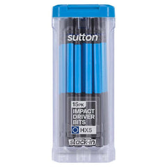 Sutton Tools - 100mm Scrdrv Bit S206 Supatorq HEX Hx5 STACK-IN 15Pk | S206T15E05