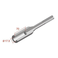 Action 5/8" x 250mm 21mm Hex Shank Ground Rod Driver