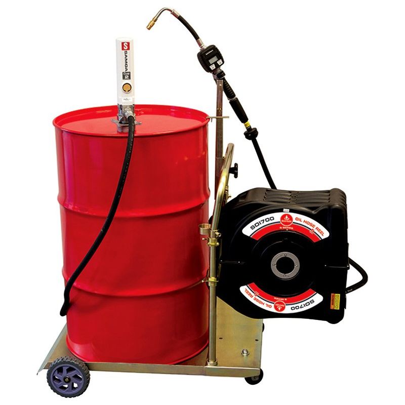 Alemlube - Kit With Pump, Electronic Oil Meter And 10M S Series Hose Reel, Soi700 – Covered Reel | 228701