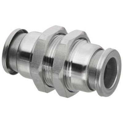 IFS - 1/4 Stainless Steel Push-In Bulkhead Union | 23-031-04