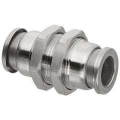 IFS - 1/4 Stainless Steel Push-In Bulkhead Union | 23-031-04