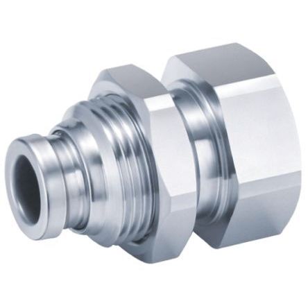 IFS - 16mmx3/8 Stainless Steel Push-In Female Bulkhead Connector | 23-M031F-1606