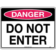Uniform Safety Signs - 240x180mm - Self Adhesive - Danger Do Not Enter | 236DA