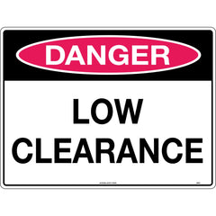 Uniform Safety Signs - 450x300mm - Metal - Danger Low Clearance | 237LSM