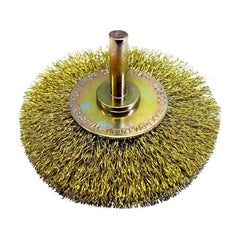 Josco - Brush Wheel CR HS 80 x 15 - 6.35 Spindle 0.25 Brass | 238BR