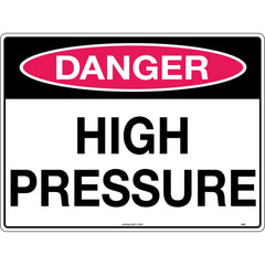 Uniform Safety Signs - 600x400mm - Poly - Danger High Pressure | 238LP