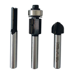 Makita Accessories - Accessories - TCT Router Bit Set 1/4 Shank - 3 Piece | D-70465