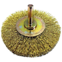 Josco - Brush Wheel CR HS 100 x 15 - 6 Spindle 0.25 Brass | 239BR