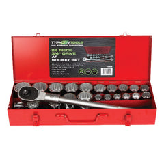 Typhoon Tools - 3/4" Dr Socket Set 23 Pc Metric | 73501