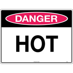 Uniform Safety Signs - 600x400mm - Poly - Danger Hot | 240LP