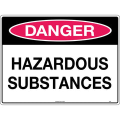 Uniform Safety Signs - 300x225mm - Poly - Danger Hazardous Substances | 241MP