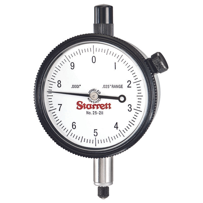 Starrett - Dial Ind. Jewelled 2 1/4in .025in Range .0001in Grad | 25-211J