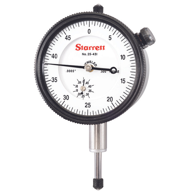 Starrett - Dial Ind. Jewelled 2 1/4in .500in Range .0005in Grad | 25-431J