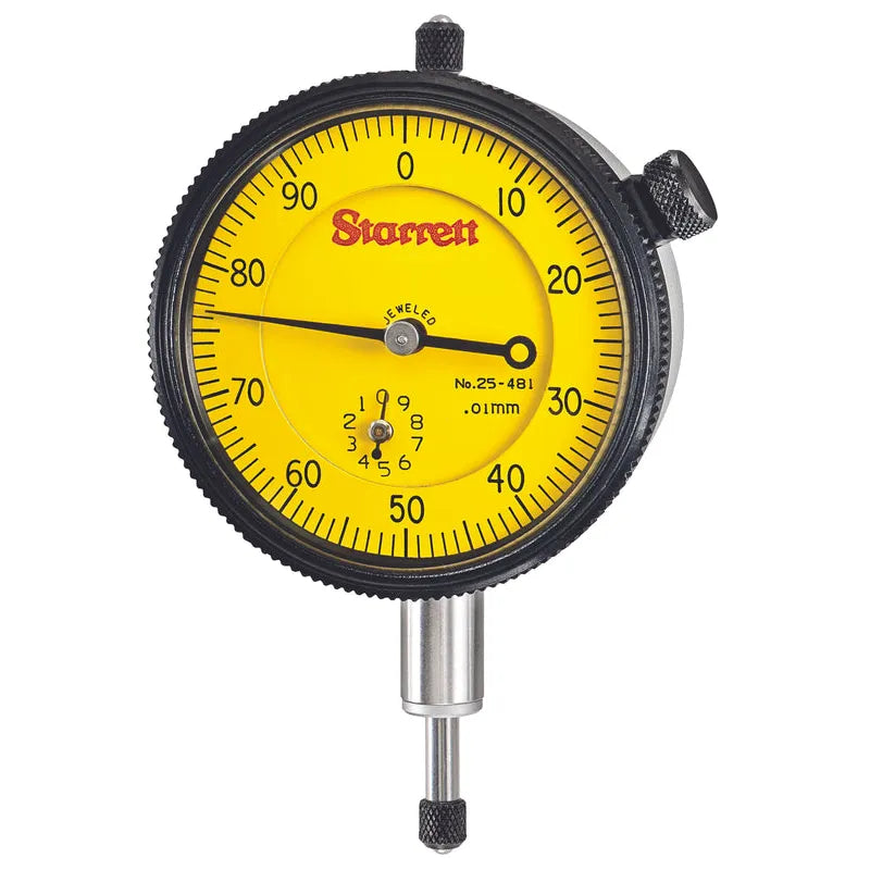 Starrett - Dial Ind. Jewelled 2 1/4in .10mm Range 0.01mm Grad | 25-481J