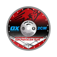OX Tools - Pro 2cm Porcelain Cutting Blade - 300/30/25.4mm | OX-2CM-300/30/25.4