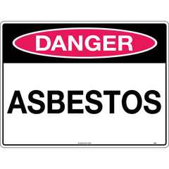 Uniform Safety Signs - 240x180mm - Self Adhesive - Danger Asbestos | 255DA