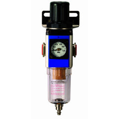 IFS - 1/4 BSP Mini Filter Regulator. 5u. Semi Auto Drain | 26-GFR200-04