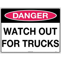 Uniform Safety Signs - 600x400mm - Poly - Class 1 - Danger Watch Out for Trucks | 261PC1