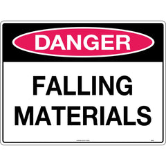 Uniform Safety Signs - 600x400mm - Metal - Danger Falling Materials | 263LM