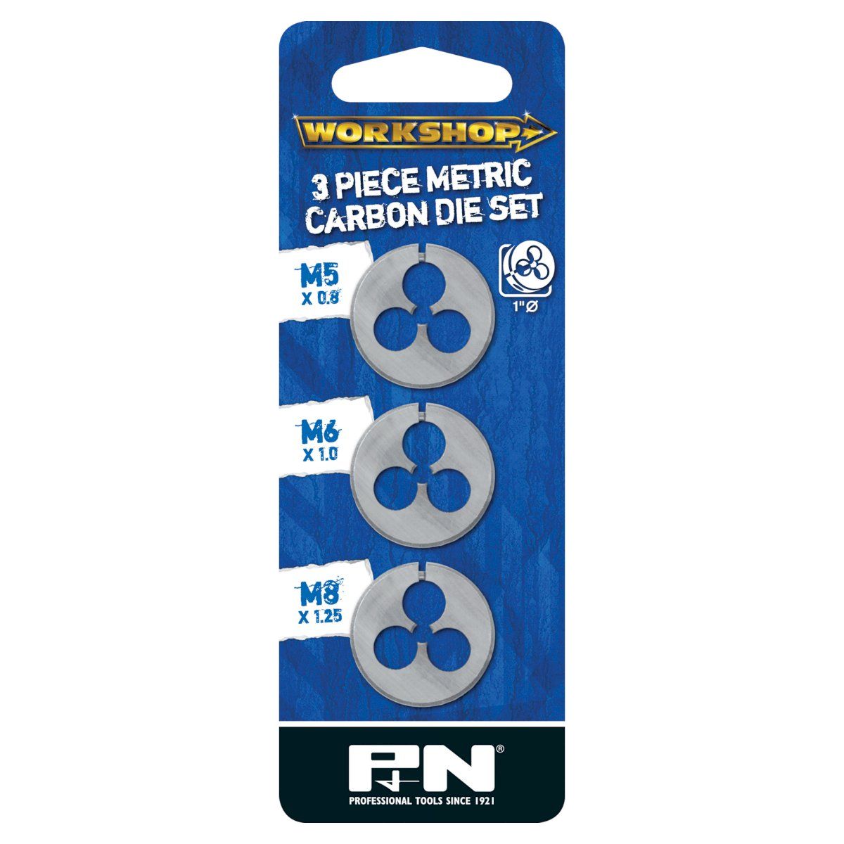 P&N - Die Button Met Set M5-M6-M8 Carded 3Pc P&N Workshop | 267013103