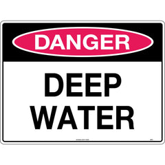 Uniform Safety Signs - 600x400mm - Corflute - Danger Deep Water | 267LC