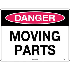 Uniform Safety Signs - 140x120mm - Self Adhesive - Pkt of 4 - Danger Moving Parts | 268SA