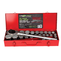 Typhoon Tools - 3/4" Dr Socket Set 26 Pc AF/Metric | 73500