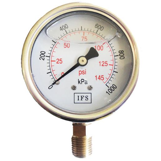 IFS - 63mm 69000 KPA (10.000 PSI) 1/4 Bot Ent L/fill (25-1470) | 27-L06B4-690