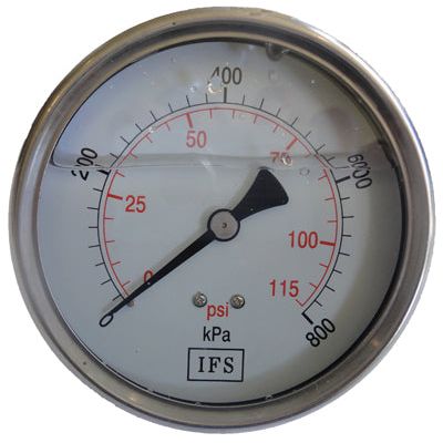 IFS - 100mm 4000 KPA 3/8 Rear Ent L/Fill (25-RE100SC4000) | 27-L10R6-040