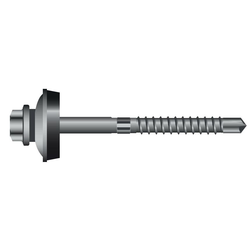 Bremick - Hex Head Self Drilling Screw Class 4 Region D 14-14 x 175mm – Shale Grey (Box of 50)