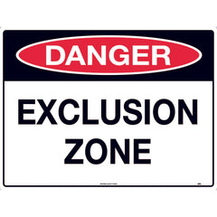 Uniform Safety Signs - 600x400mm - Metal - Danger Exclusion Zone | 285LM