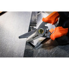 STERLING 200mm Black Panther Gen II: Round Tip Industrial Snips | Safety Orange OPP Bag | 29-705B