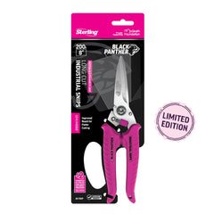 Sterling - 200mm Black Panther Pink Industrial Snips - Pink Handles