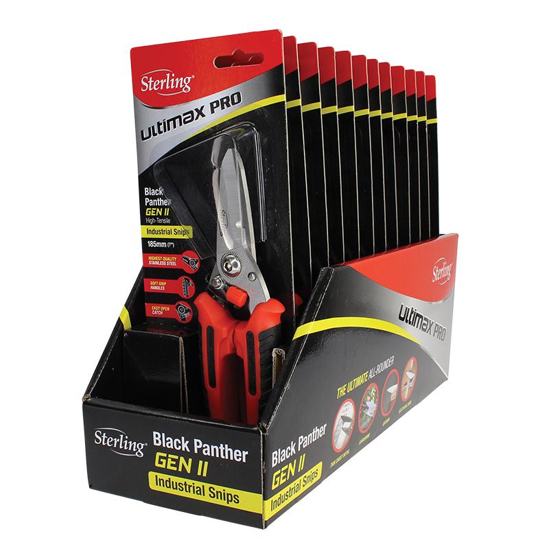 STERLING 185mm Ultimax Pro Black Panther Gen II: High Tensile Industrial Snips | 29-722